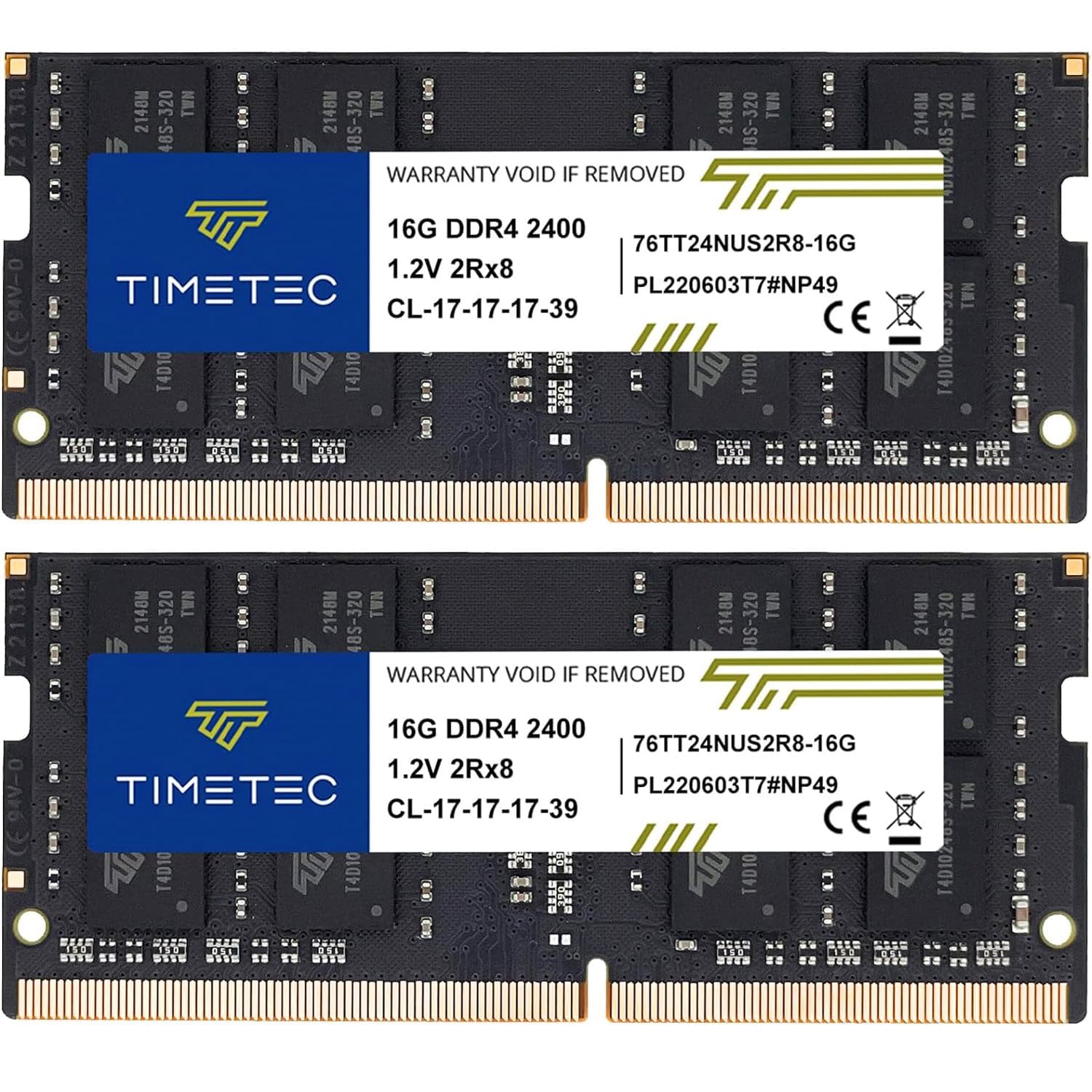 せ*う様 新品☆Timetec 32GB 16GB×2 DDR4 2400MHz Timetec 32GB KIT (2x16GB) DDR4 2400MHz PC4-19200 Non-ECC